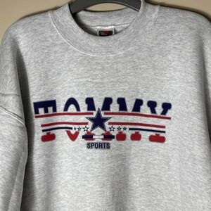 Vintage 1990s Fruit of the Loom Tommy Sports‎ XL Gray Sweatshirt, Retro Style